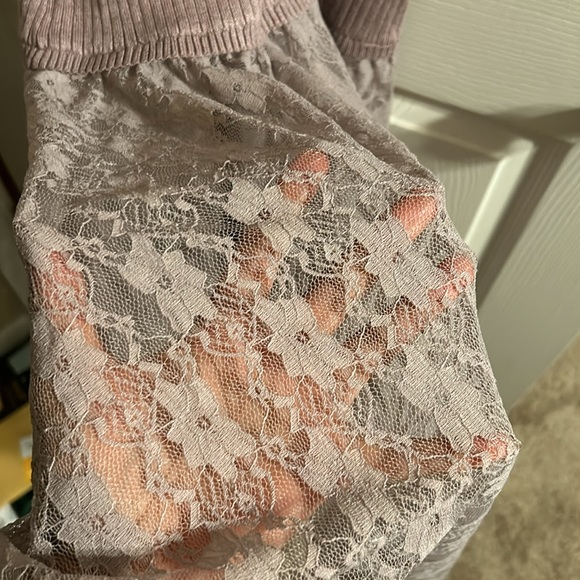 NWT Anthropologie V-Neck Lace Twofer Sweater Dress - Picture 9 of 10